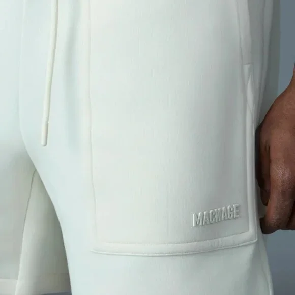 Mackage double-face jersey elwood-R Sweatshorts - Ivory Size Small - Picture 2 of 2